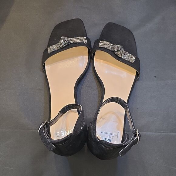 BRAND NEW JONES NEW YORK ANKLE STRAP HEEL with SPARKLE BOW SANDAL - Picture 6 of 15